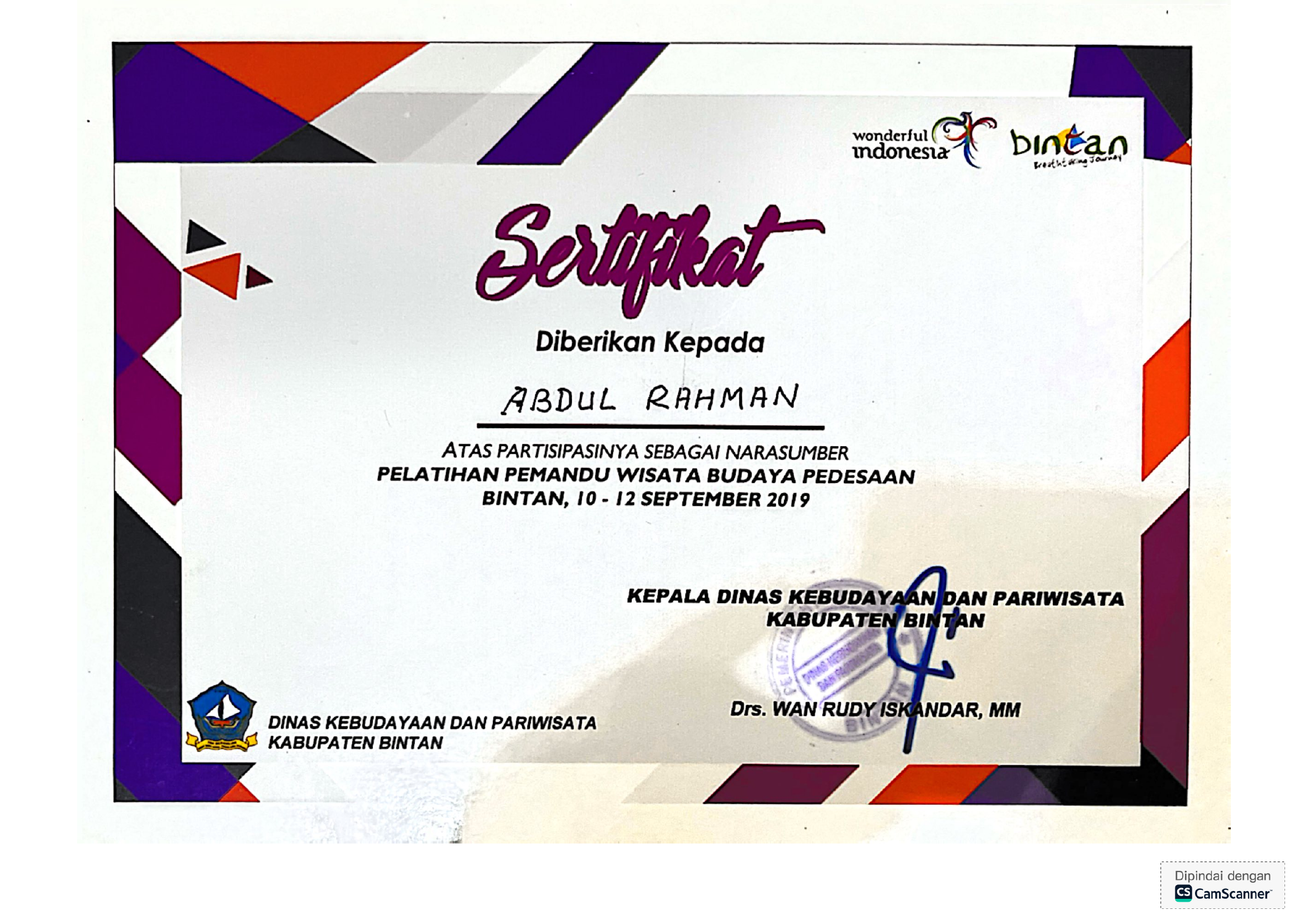 Sertifikat 2019